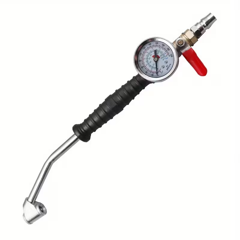 AirPro Gauge™ - Dispozitiv Profesional pentru Umflare si Verificare Presiune Roti (0–220 PSI)