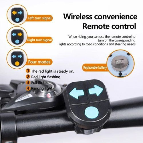 SignalRide™ - Stop Semnalizare LED cu Telecomanda pentru Bicicleta si Trotineta