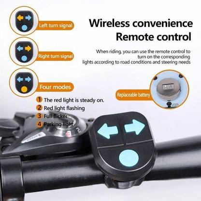 SignalRide™ - Stop Semnalizare LED cu Telecomanda pentru Bicicleta si Trotineta