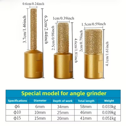 Freze diamantat pentru profilare granit, marmura, gresie (Set 3 Freze)