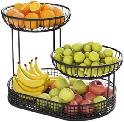 Trivera™ – Suport Etajat Metalic pentru Fructe si Legume
