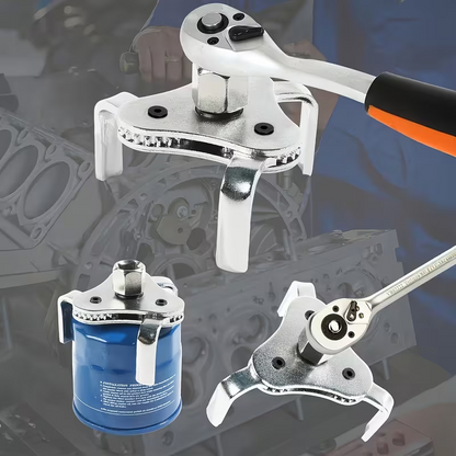 TripleGrip™ – Cheie Reglabila cu 3 Brate pentru Filtru de Ulei