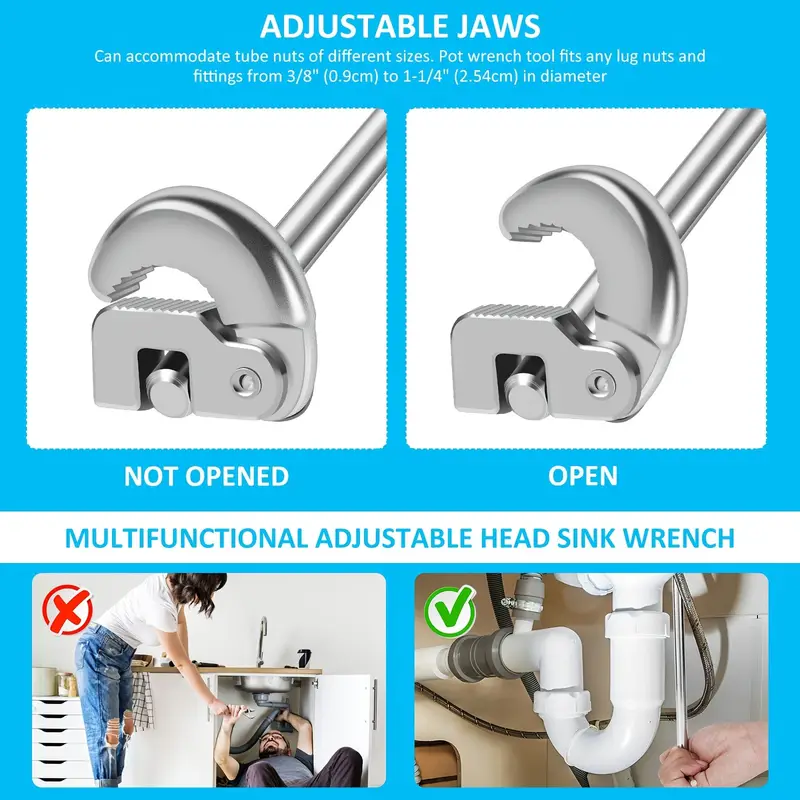 WiteMate™ – Cheie Reglabila pentru Chiuveta, cu Mecanism Rasucitor si Cap Rotativ 180°