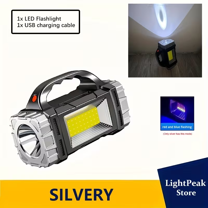 ProFlash™ – Lanterna Multifunctionala cu Incarcare Solara si COB LED