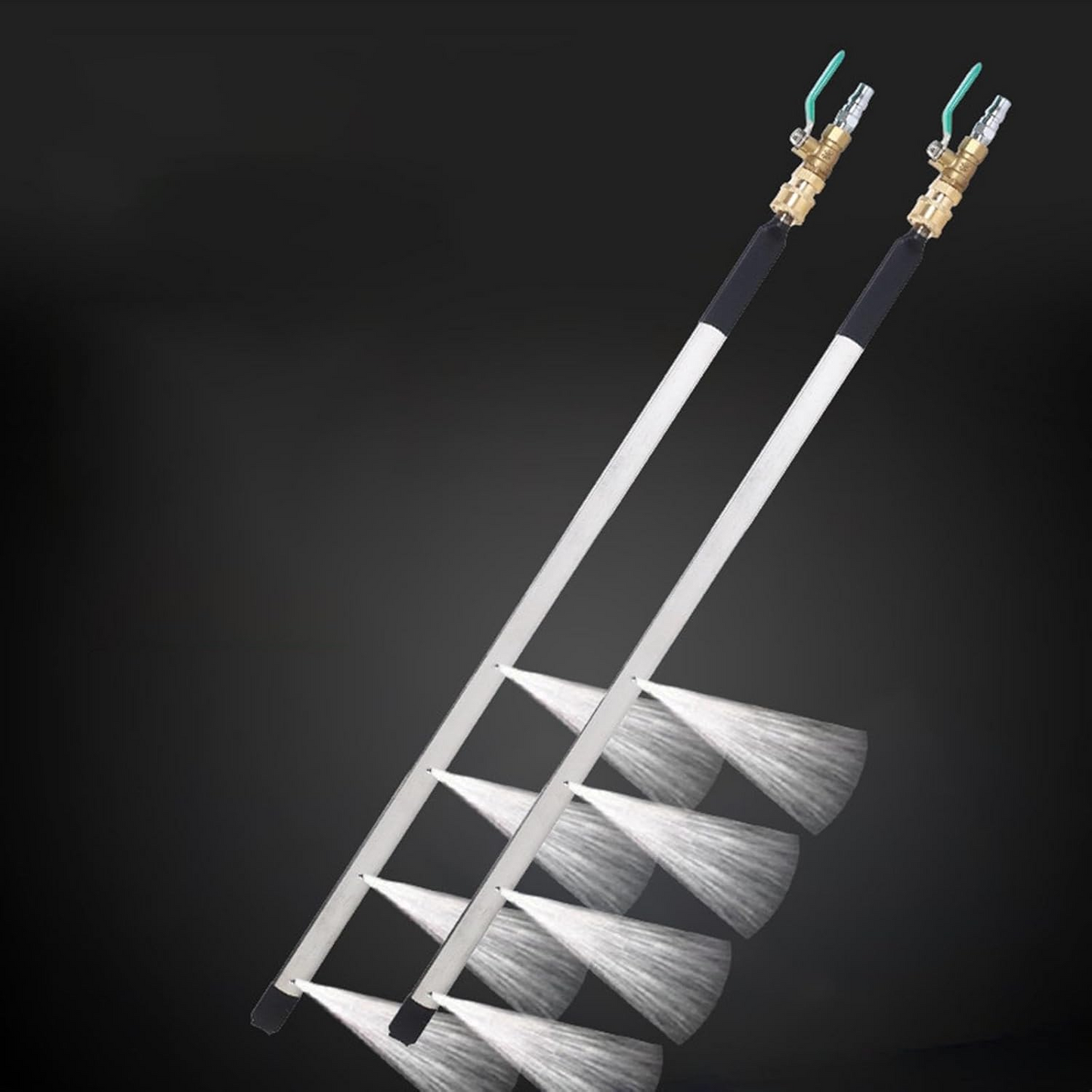 Jetinox™ - Lance Profesionala din Inox 60cm – 4 Duze + Conectori Multipli