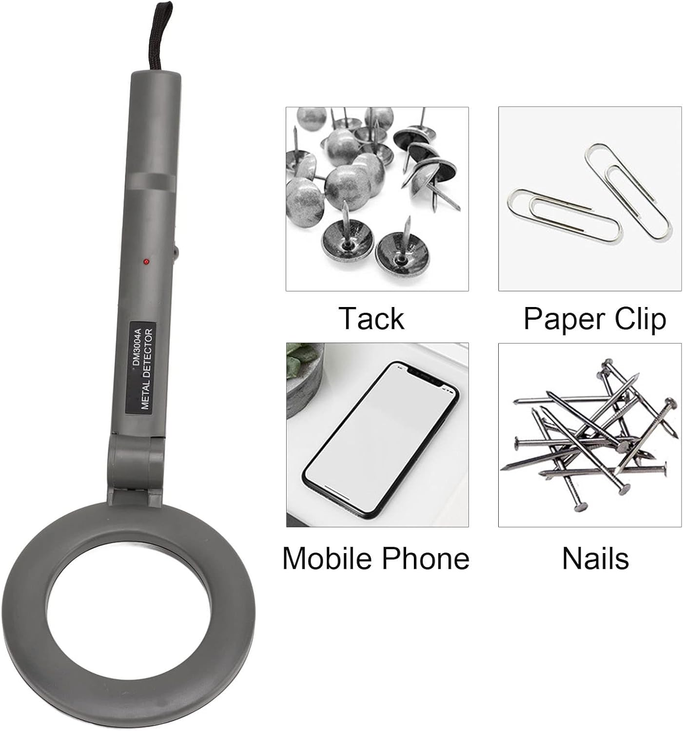 UltraDetect™ - Detector de Metale Portabil cu Alarma Audio si LED