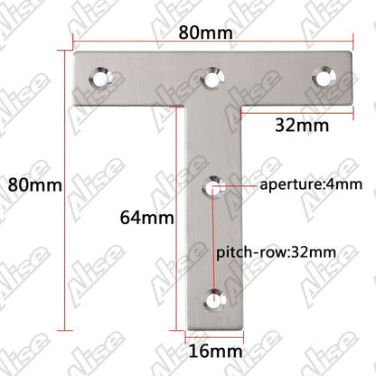 Placi de Reparare din Otel Inoxidabil in forma de T (80x80mm) Set 12 Bucati