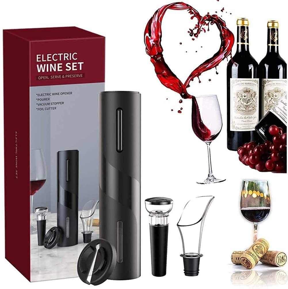 Set Deschizator Electric de Sticle de Vin