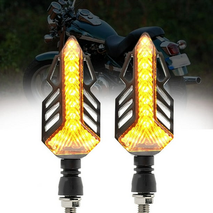 FlashArrow™ – Semnalizatoare LED Dinamice cu Design de Sageata pentru Motocicleta si ATV (Set 2 Buc)