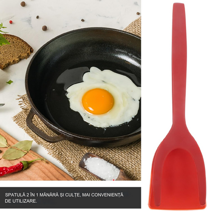 Spatula Rasturnabila Antiaderenta 2 in 1