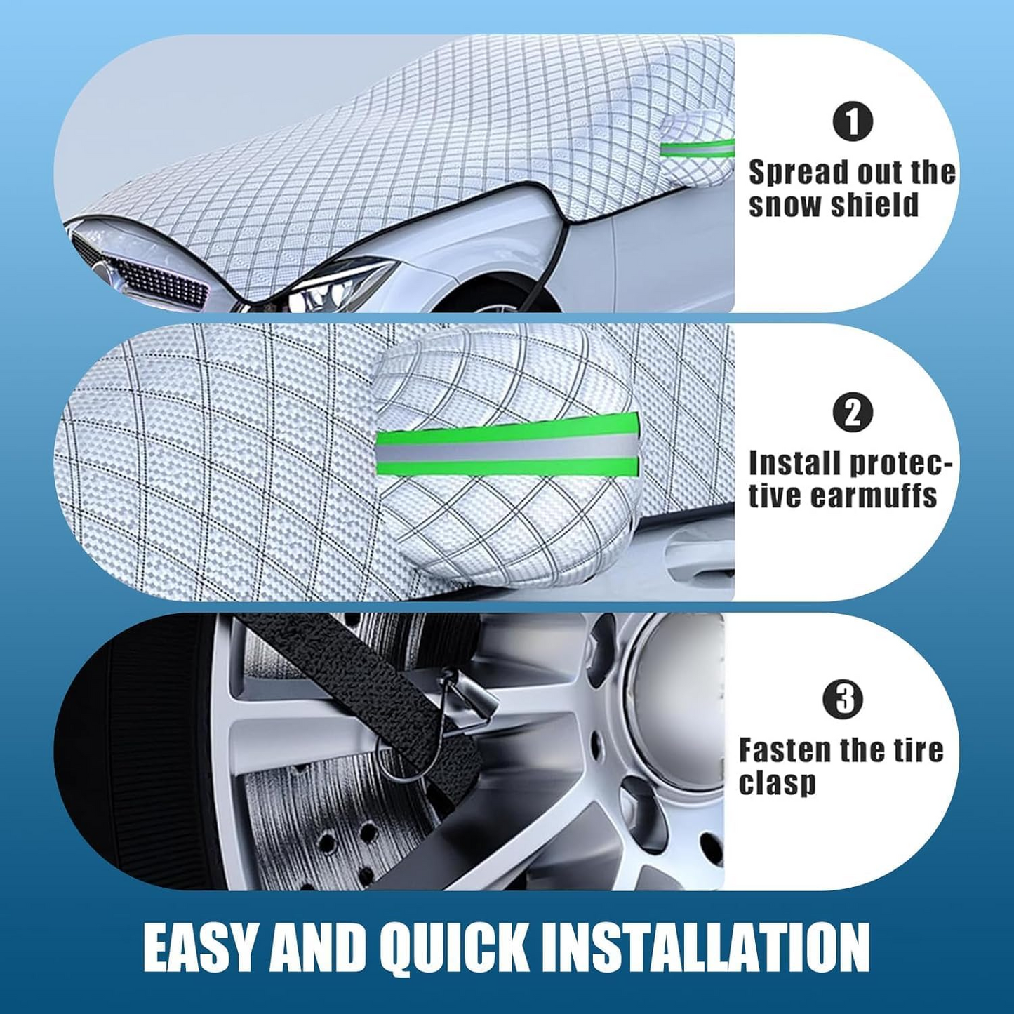 CarShield™ – Husa de Protectie pentru Parbriz Auto (Anti-Gheata si Anti-Soare)