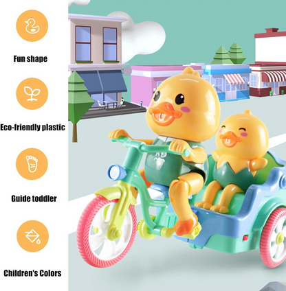 DuckRide™ – Jucarie Electrica Ratusca pe Tricicleta cu Muzica si Lumini