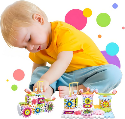 MagicPark™ – Set de Constructie cu 203 Piese si Masinuta Electrica