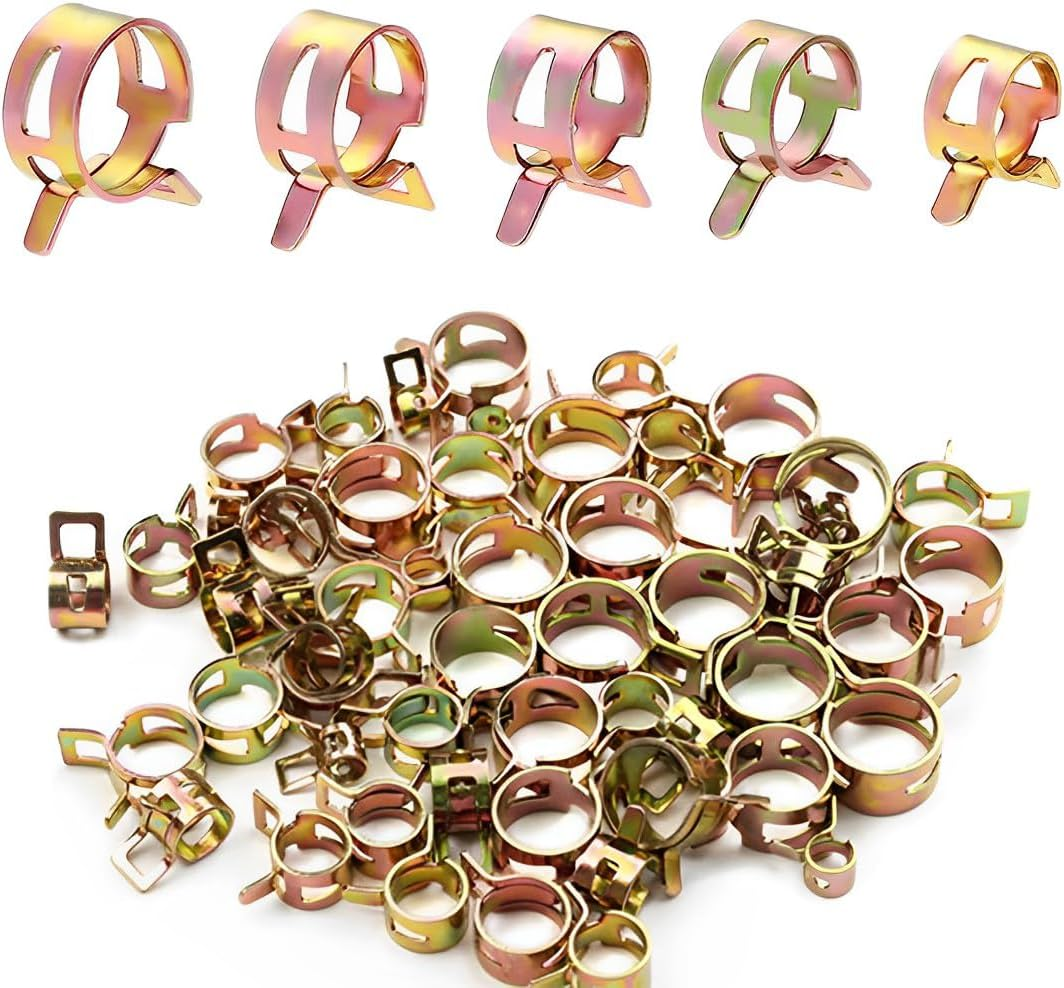 SpringClamp™ - Set 100 Coliere Metalice Elastice pentru Furtun – Diametre 6-22 mm
