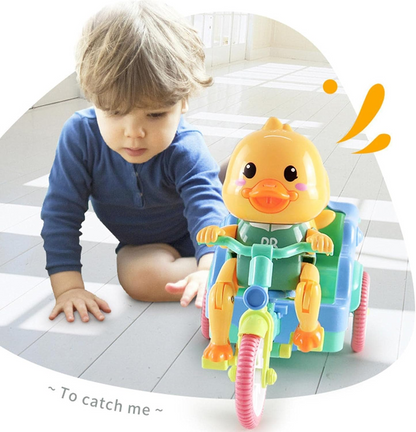 DuckRide™ – Jucarie Electrica Ratusca pe Tricicleta cu Muzica si Lumini