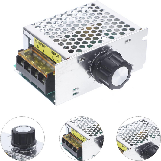 Regulator de Tensiune AC 4000 W – Dimmer 220 V cu Carcasă Metalica si Racire Fortata