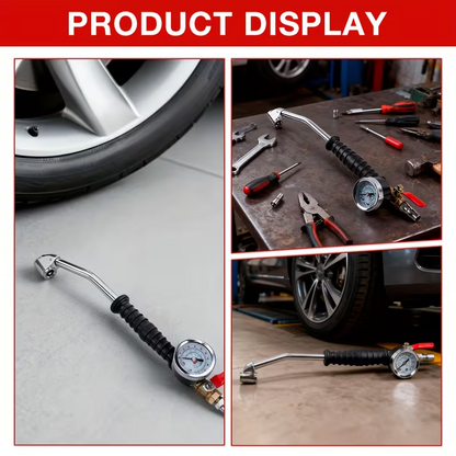 AirPro Gauge™ - Dispozitiv Profesional pentru Umflare si Verificare Presiune Roti (0–220 PSI)