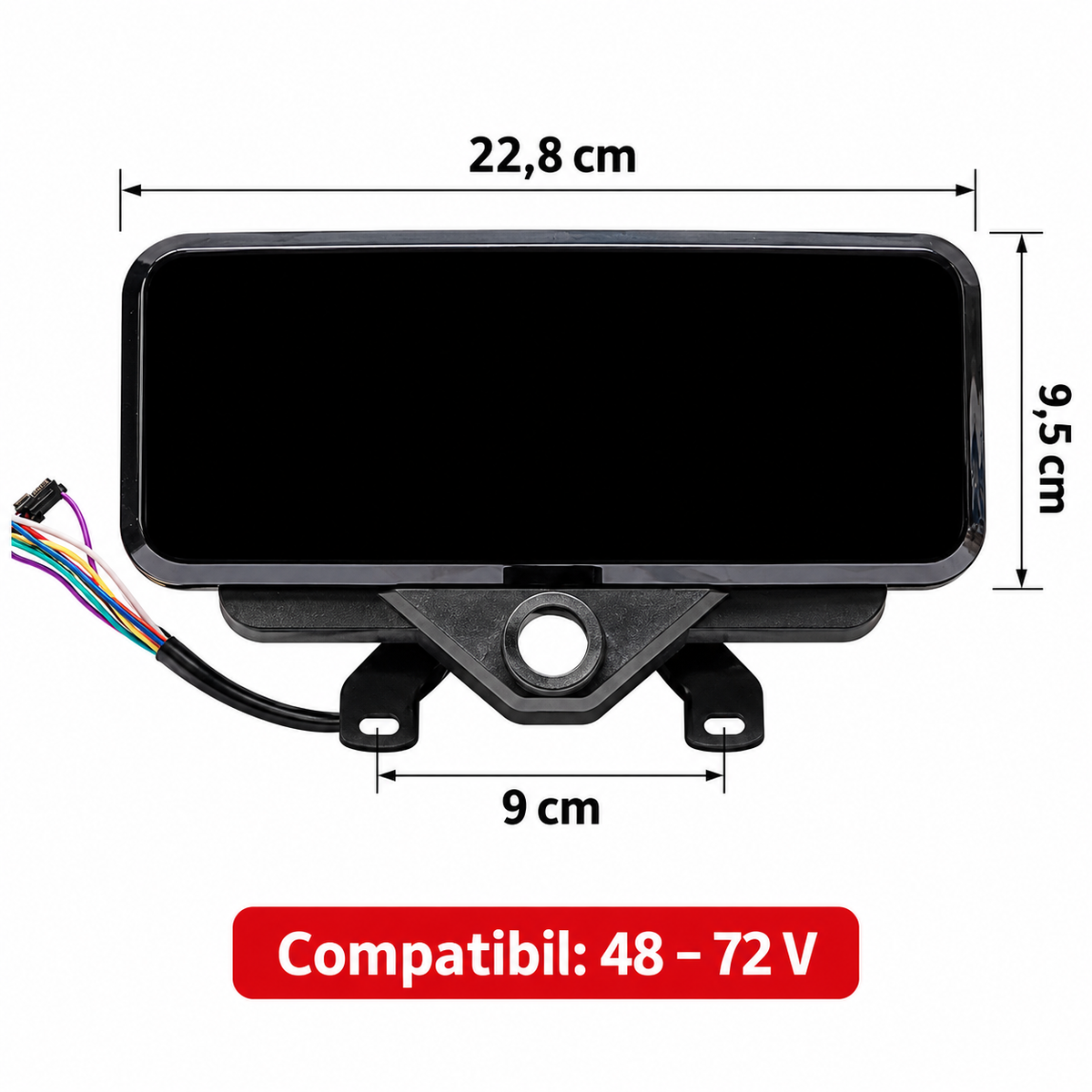 VoltView™ – Bord Digital pentru Triciclu Electric cu Contact si Chei