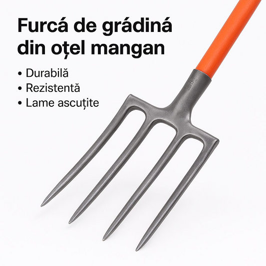 Furca de Gradina din Otel Mangan Intarit – Rezistenta si Durabila