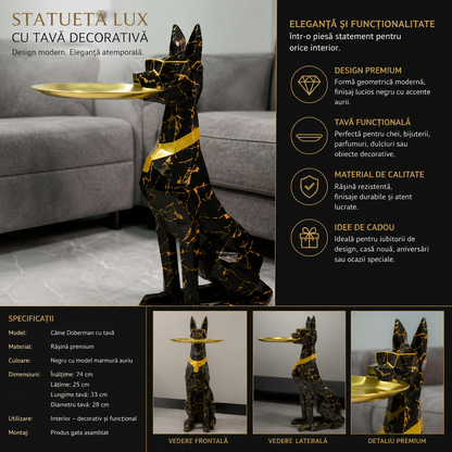 LUXHOUND™ - Statueta Lux cu Tava Decorativa