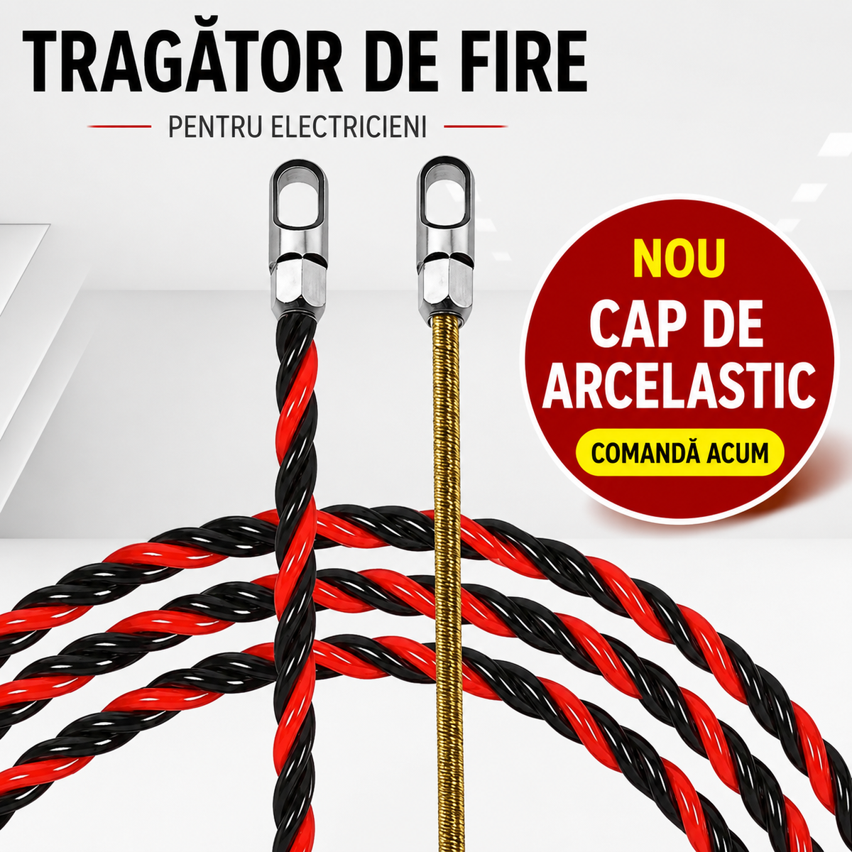 WireGuide™ – Dispozitiv Profesional pentru Tras Cabluri, 15 m