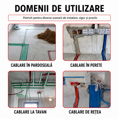 WireGuide™ – Dispozitiv Profesional pentru Tras Cabluri, 15 m