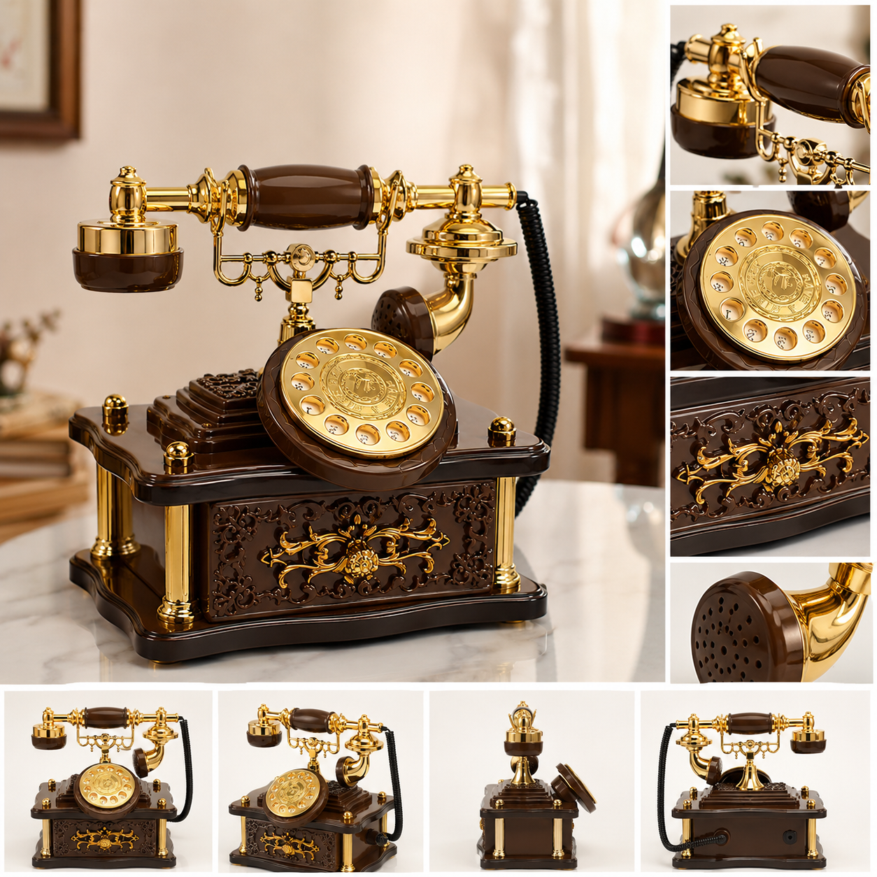 RoyalCall™ – Telefon Retro Elegant cu Design Clasic si Stil Luxury