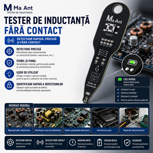 🔥OFERTA 1+1🔥InductoScan™ – Tester Profesional pentru Detectare Inductanta si Diagnosticare Electronica