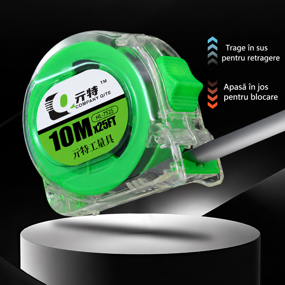 MeasurePro™ – Ruleta profesionala 10 m x 25 mm