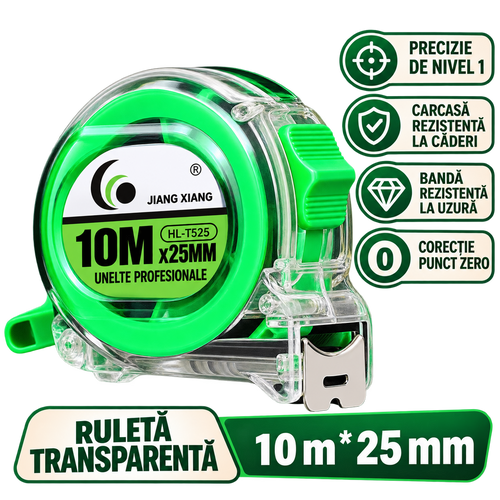 MeasurePro™ – Ruleta profesionala 10 m x 25 mm