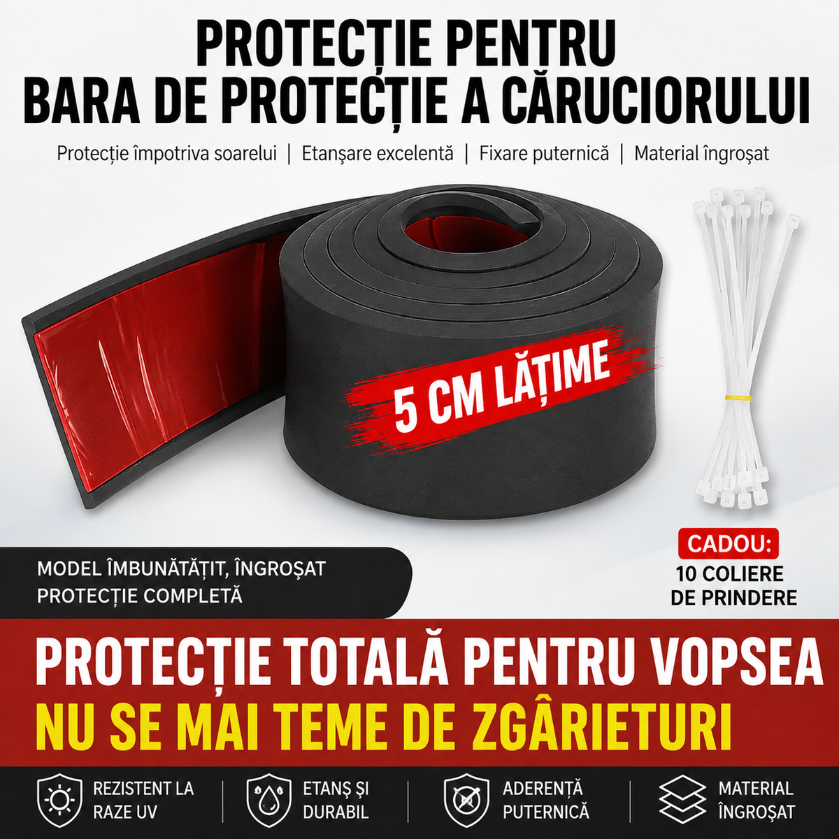 Rubex™ - Banda Profesionala Din Cauciuc Pentru Protectie (1 Metru)