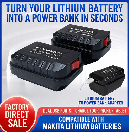 MakBank™ - Adaptor PowerBank pentru Acumulator Makita — Dual USB