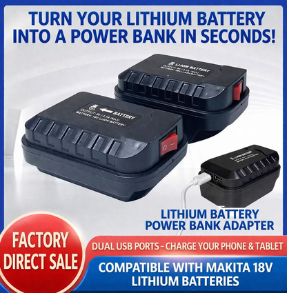 MakBank™ - Adaptor PowerBank pentru Acumulator Makita — Dual USB