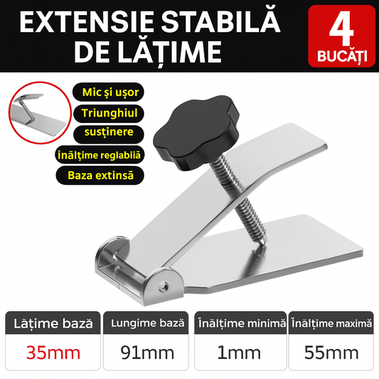 TileLift™ – Dispozitiv Profesional de Reglare a Inaltimii pentru Placi Ceramice (Set 4 Bucati)