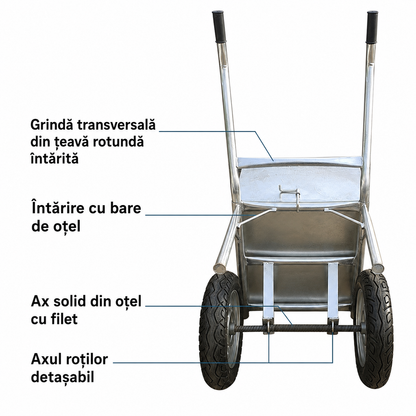 Roaba Profesionala cu 2 Roti Pneumatice