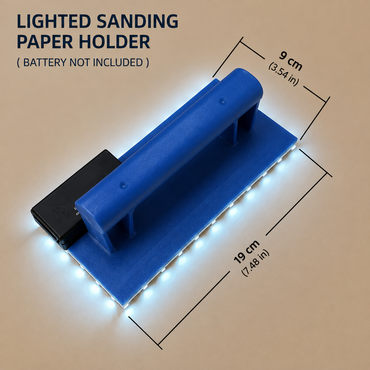 LumiSand™ - Suport Profesional pentru Slefuire cu Iluminare LED Integrata