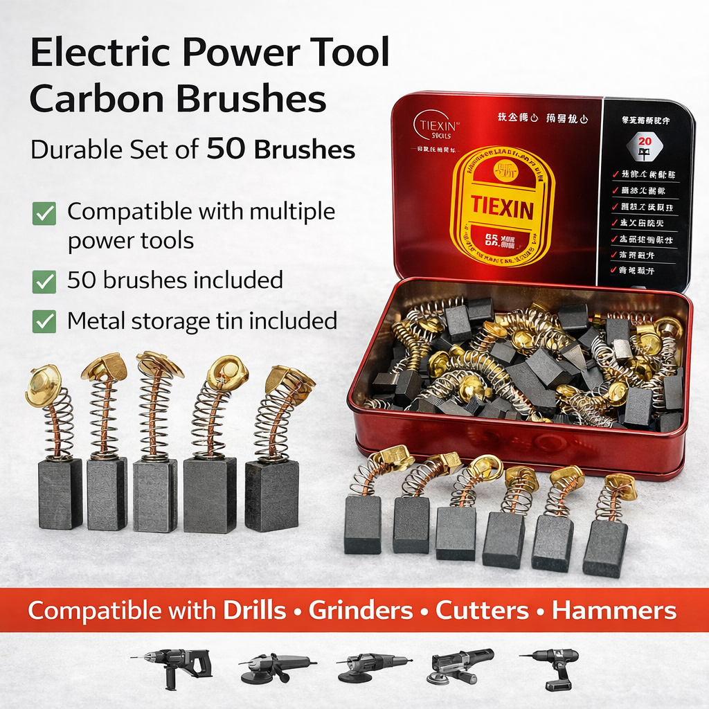 Tiexin™ – Set Perii Carbon pentru Scule Electrice (50 bucati)