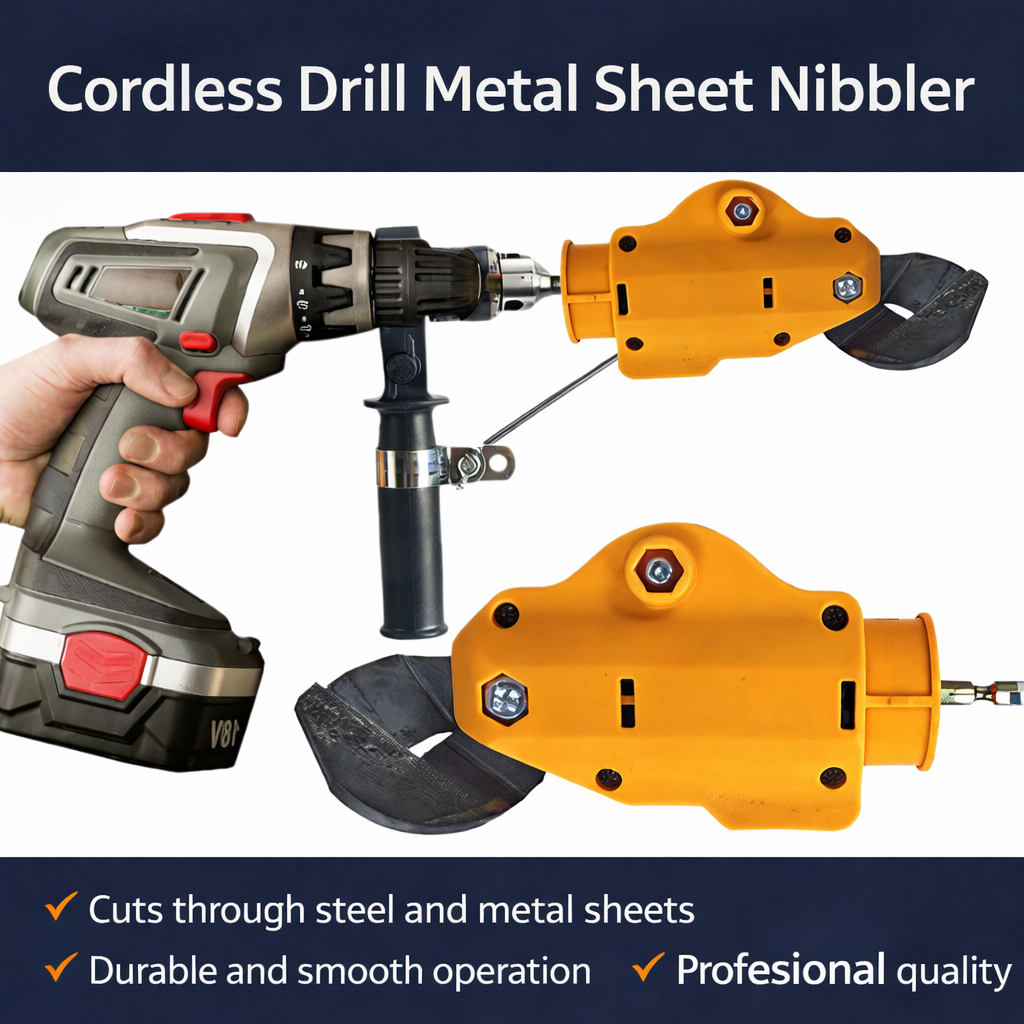 CutPro Drill™ – Foarfeca Electrica pentru Tabla, Atasament Bormasina