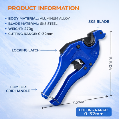 ProCut Pro™ – Cleste Profesional pentru Taiat Tevi PPR / PVC / PE 20-25-32 mm