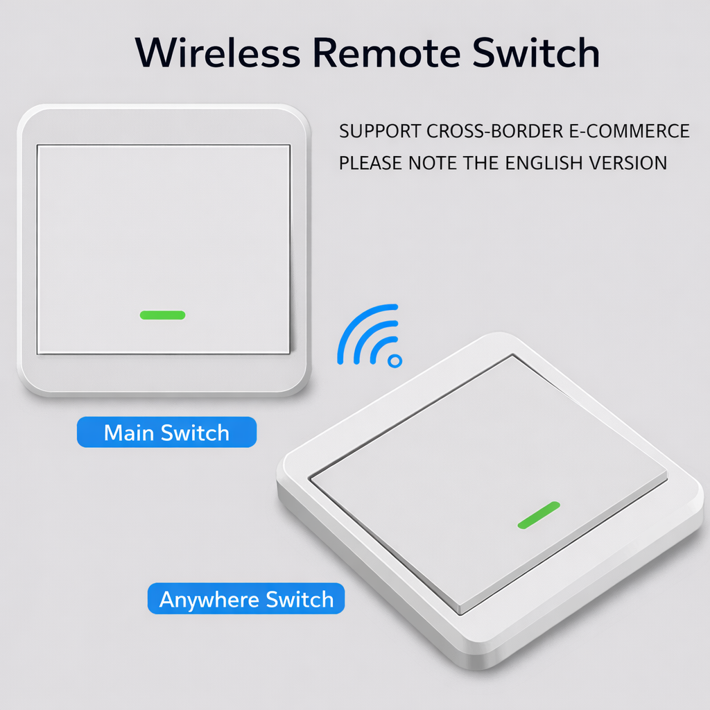 ClickFree™ - Set Intrerupator Wireless cu Lipire Oriunde si Control la Distanta