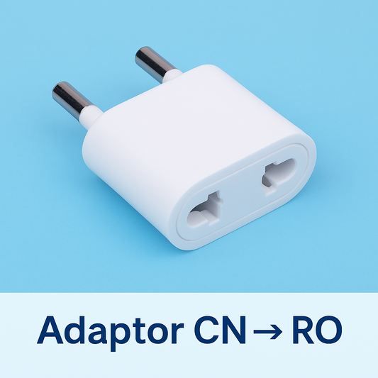 Adaptor Stecher China → Romania (CN la EU, 2 pini rotunzi)