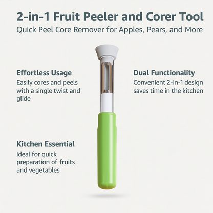 🔥OFERTA 1+1!🔥CorePeel Duo™ - Dispozitiv 2-în-1 pentru curatat si scos samburii fructelor