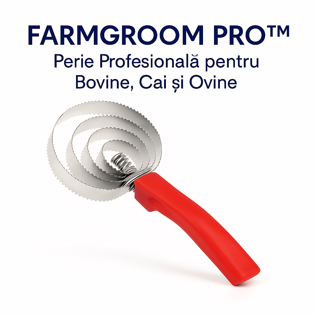 🔥OFERTA 1+1!🔥FARMGROOM PRO™ – Perie Profesionala pentru Bovine, Cai si Ovine