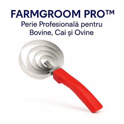 🔥OFERTA 1+1!🔥FARMGROOM PRO™ – Perie Profesionala pentru Bovine, Cai si Ovine