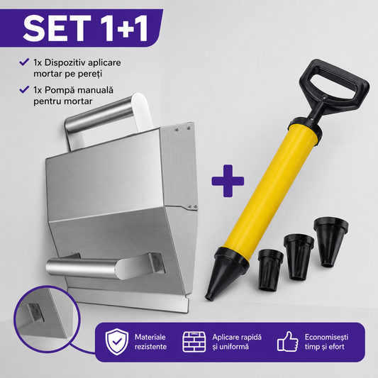 🔥1+1 Set Profesional pentru Aplicatii cu Mortar – Doar 69 LEI!