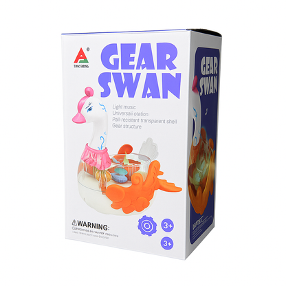 DreamSwan™ – Lebada electrica cu angrenaje vizibile, lumini 3D si muzica