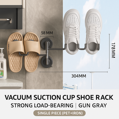 🔥OFERTA 1+1🔥ShoeSpin™ - Suport rotativ pentru papuci – 90°/180° – fixare cu ventuza