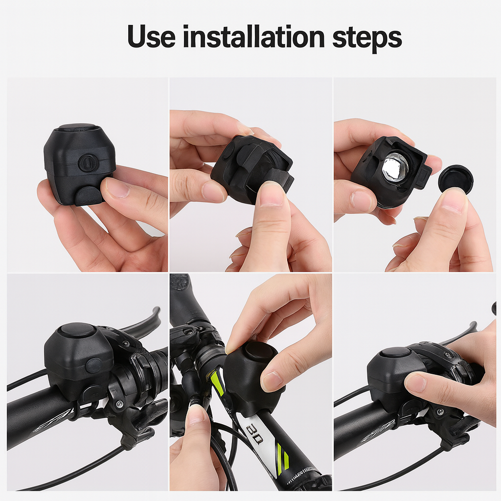 BikeBuzz™ – Claxon Electronic pentru Bicicleta cu 5 Sunete si 130 dB