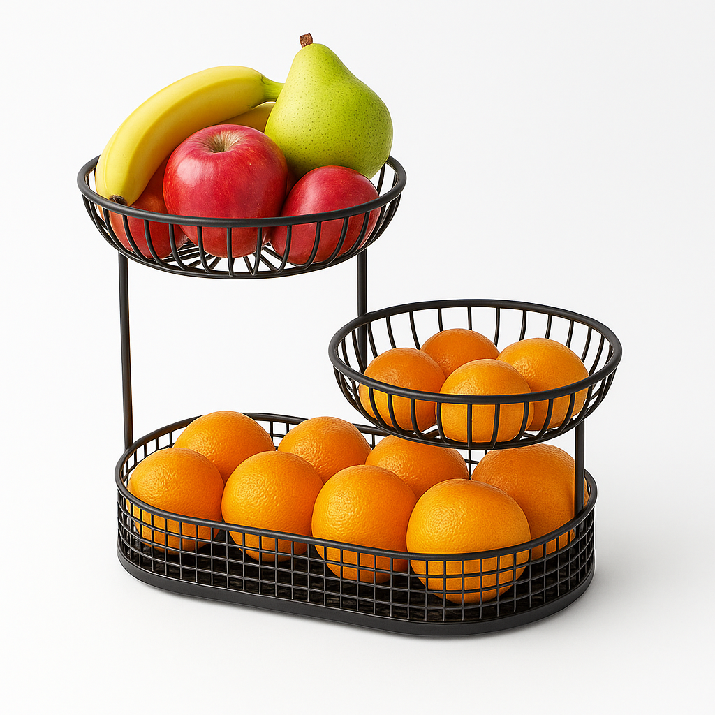 Trivera™ – Suport Etajat Metalic pentru Fructe si Legume