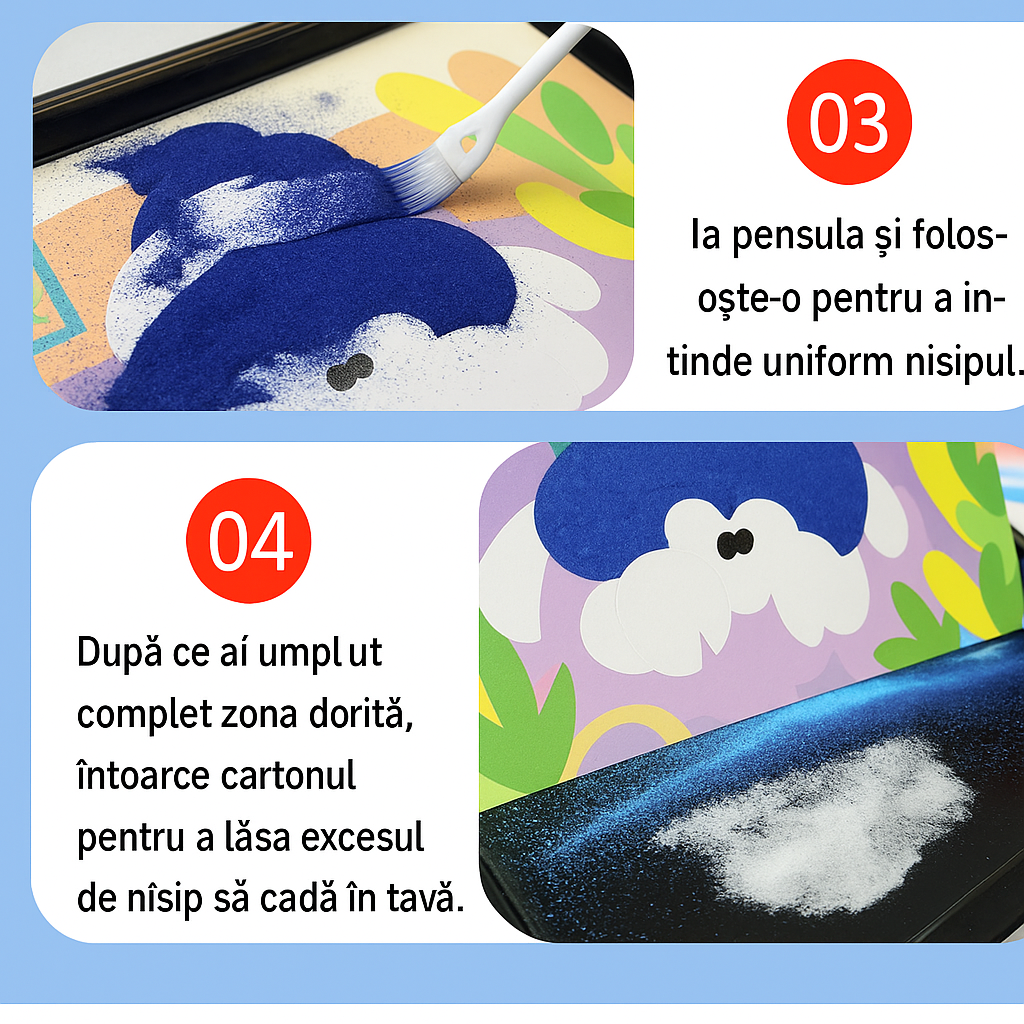 ColorArt™ – Set Creativ de Pictura cu Nisip pentru Copii (3–6 ani)